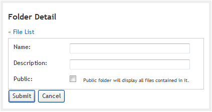File manager-folder detail