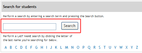 user search entry box